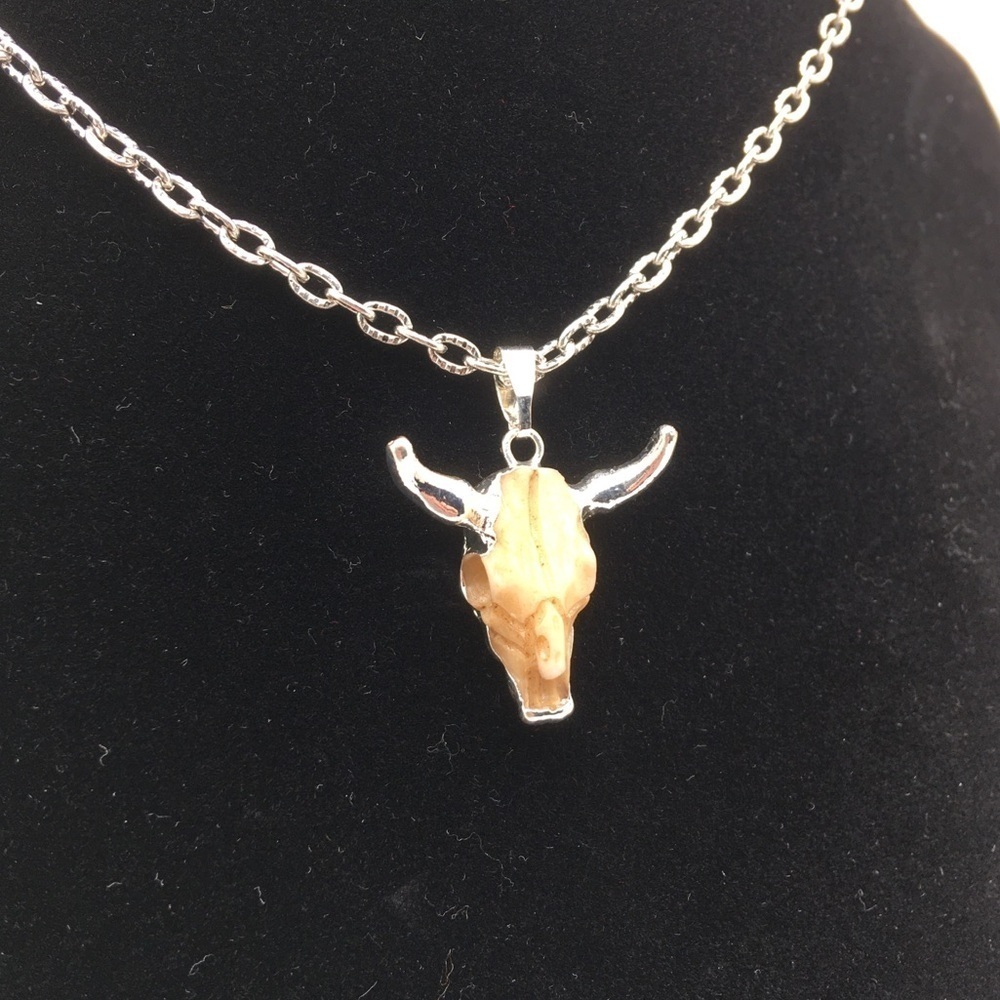Silver Dipped Ox Bone Necklace - Picture 6 of 11